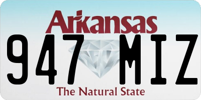 AR license plate 947MIZ