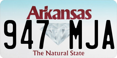 AR license plate 947MJA