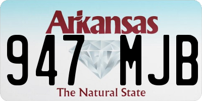 AR license plate 947MJB