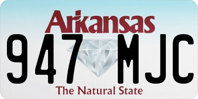 AR license plate 947MJC