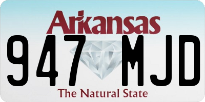 AR license plate 947MJD