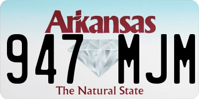 AR license plate 947MJM