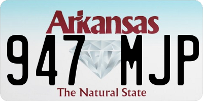 AR license plate 947MJP
