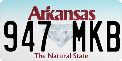AR license plate 947MKB