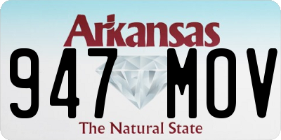 AR license plate 947MOV