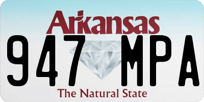 AR license plate 947MPA