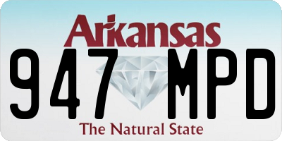 AR license plate 947MPD