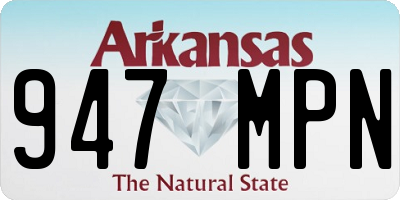 AR license plate 947MPN