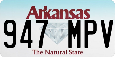 AR license plate 947MPV