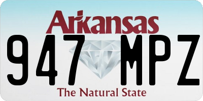 AR license plate 947MPZ