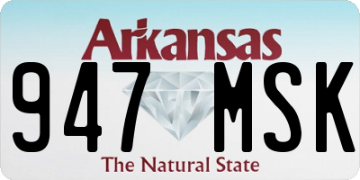 AR license plate 947MSK