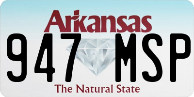 AR license plate 947MSP