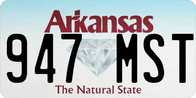 AR license plate 947MST