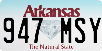 AR license plate 947MSY