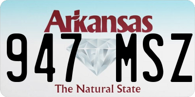 AR license plate 947MSZ