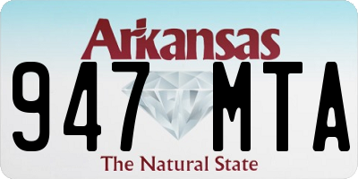 AR license plate 947MTA