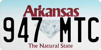 AR license plate 947MTC