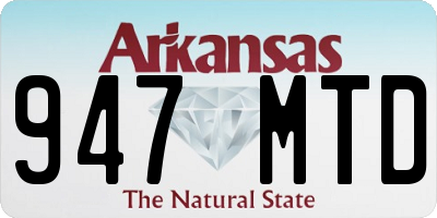 AR license plate 947MTD