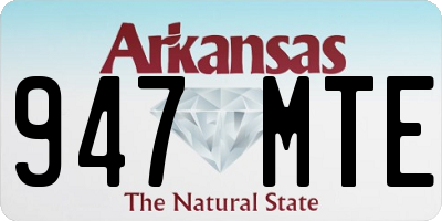 AR license plate 947MTE