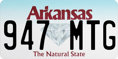 AR license plate 947MTG