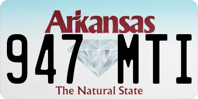 AR license plate 947MTI