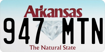 AR license plate 947MTN