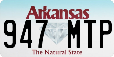 AR license plate 947MTP