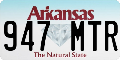 AR license plate 947MTR