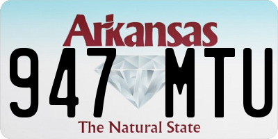 AR license plate 947MTU