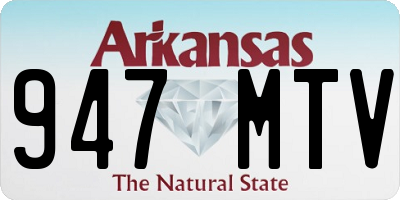 AR license plate 947MTV