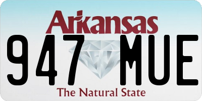 AR license plate 947MUE