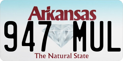 AR license plate 947MUL