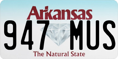 AR license plate 947MUS