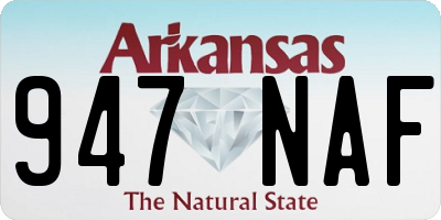 AR license plate 947NAF