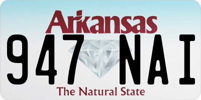 AR license plate 947NAI