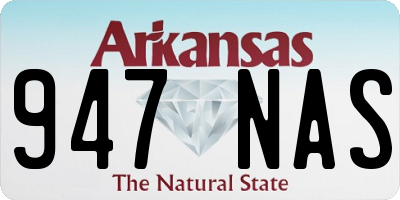 AR license plate 947NAS