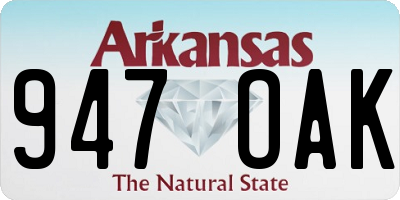 AR license plate 947OAK
