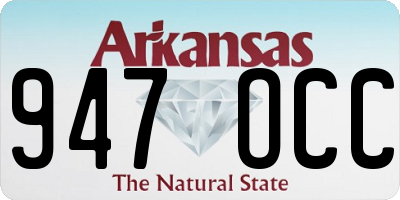 AR license plate 947OCC
