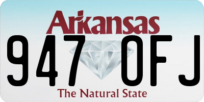 AR license plate 947OFJ