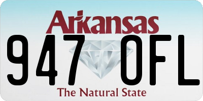 AR license plate 947OFL