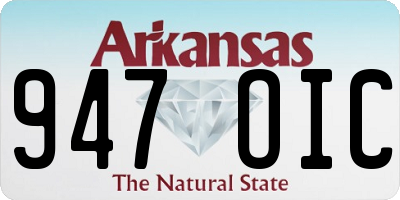 AR license plate 947OIC