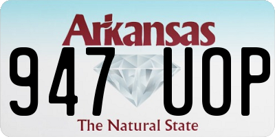 AR license plate 947UOP