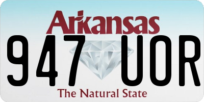 AR license plate 947UOR