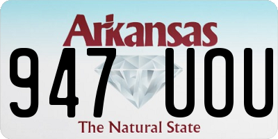 AR license plate 947UOU