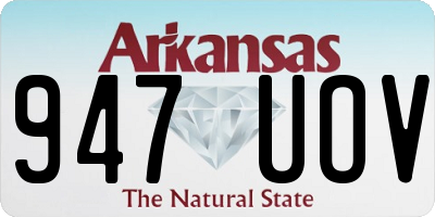 AR license plate 947UOV