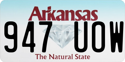 AR license plate 947UOW