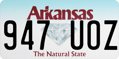 AR license plate 947UOZ