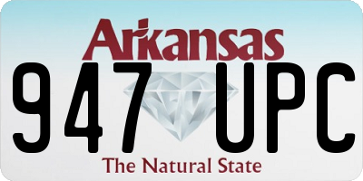 AR license plate 947UPC