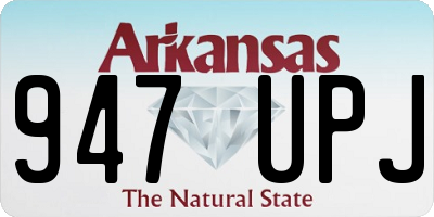 AR license plate 947UPJ