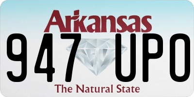 AR license plate 947UPO